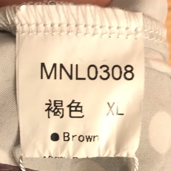 Cute Rockabilly Style Dress with Pleats Brown and White Polka Dot Size 16 - Picture 5 of 12